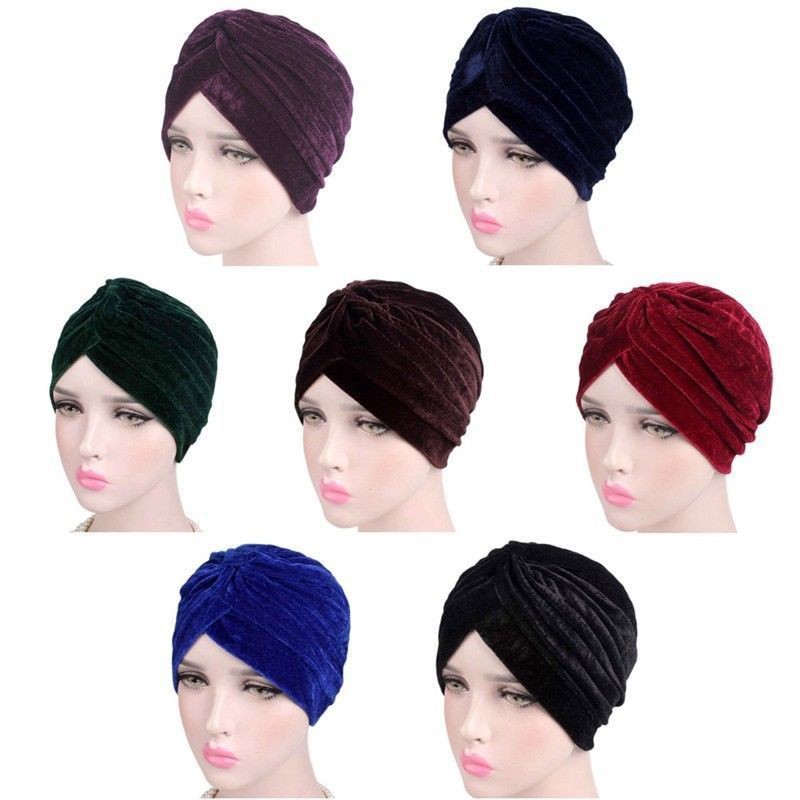 Khăn turban quấn đầu màu sắc thời trang