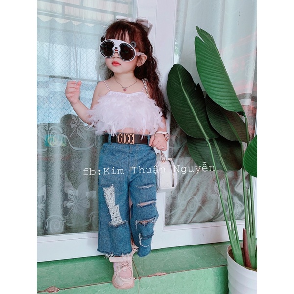 Sét áo lông và quần jean cho bé 7-28kg