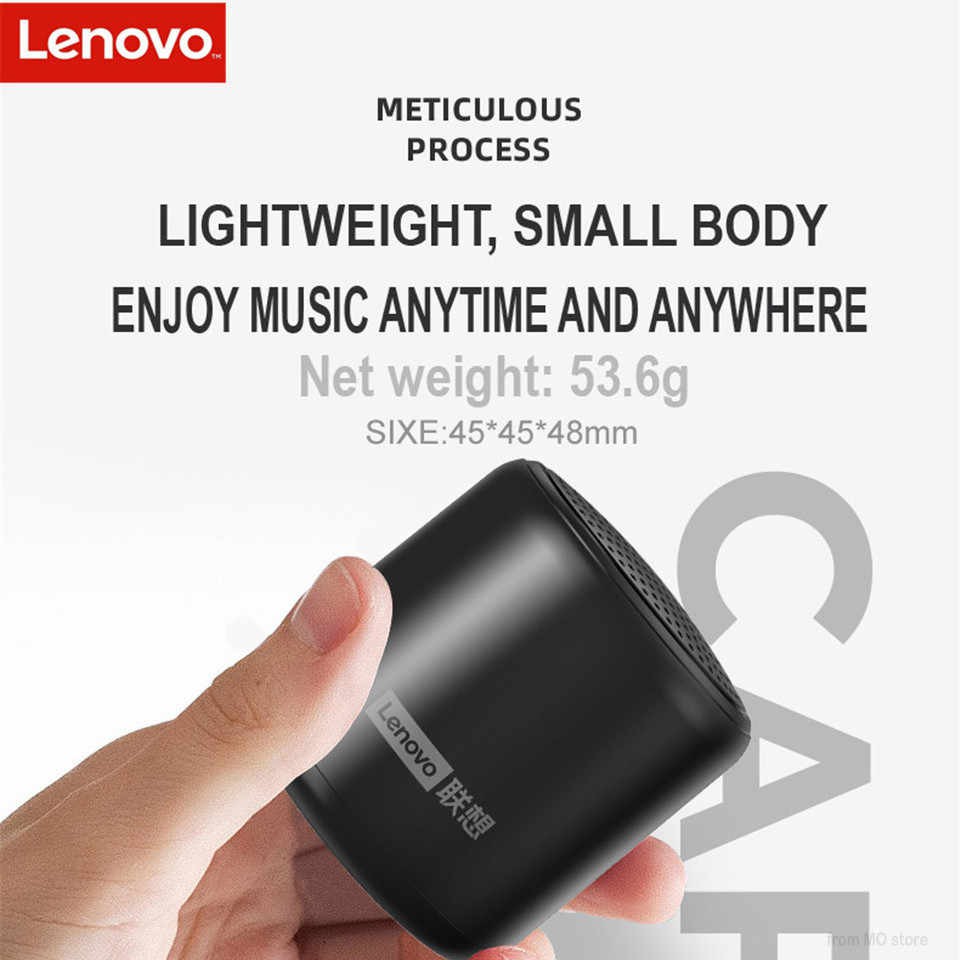 Loa Bluetooth Mini Full Box Full Phụ Kiện Lenovo L01 Bass Trầm Siêu Hay, Siêu Tiện, Siêu Nhẹ - Loa Để Bàn Chính Hãng