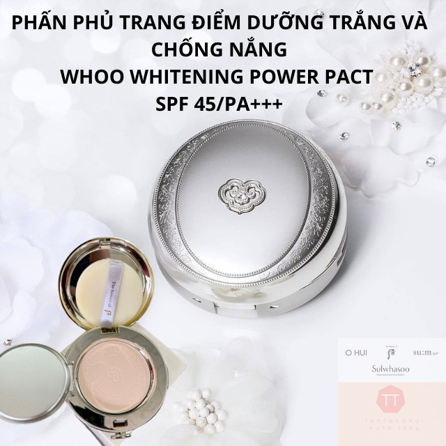 Phấn Phủ The History Of Whoo Whitening Powder Pact Dưỡng Trắng Chống Nắng Mịn Tự Nhiên Full Size