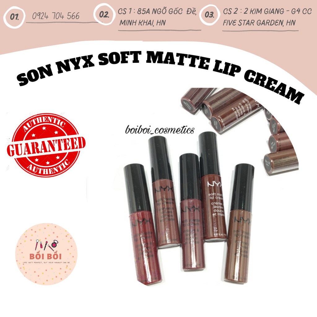 (LUÔN HỎI KHO TRƯỚC KHI ĐẶT) Son NYX SOFT MATTE LIP CREAM