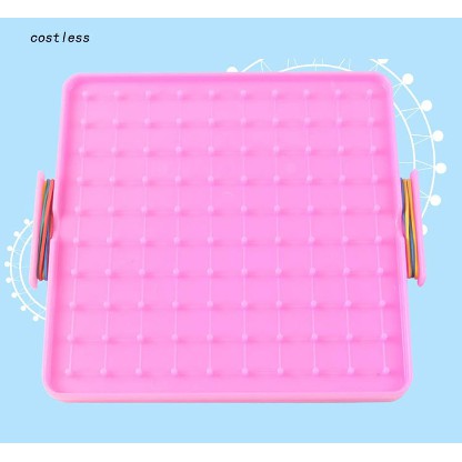 Bảng đinh/ bảng chun 2 mặt 16x16cm cho bé học tạo hình