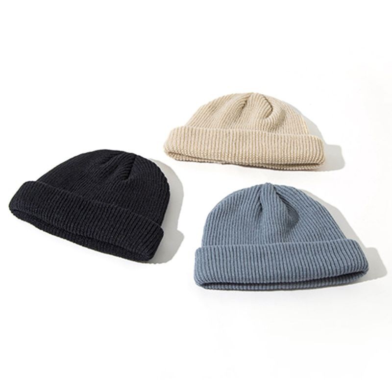 Mũ Len Beanie Phong Cách Retro 6 Màu Lựa Chọn