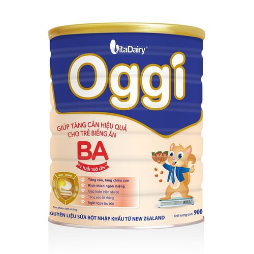 Sữa bột Vitadairy Oggi BA 900g dành cho bé biếng ăn -Date luôn mới.
