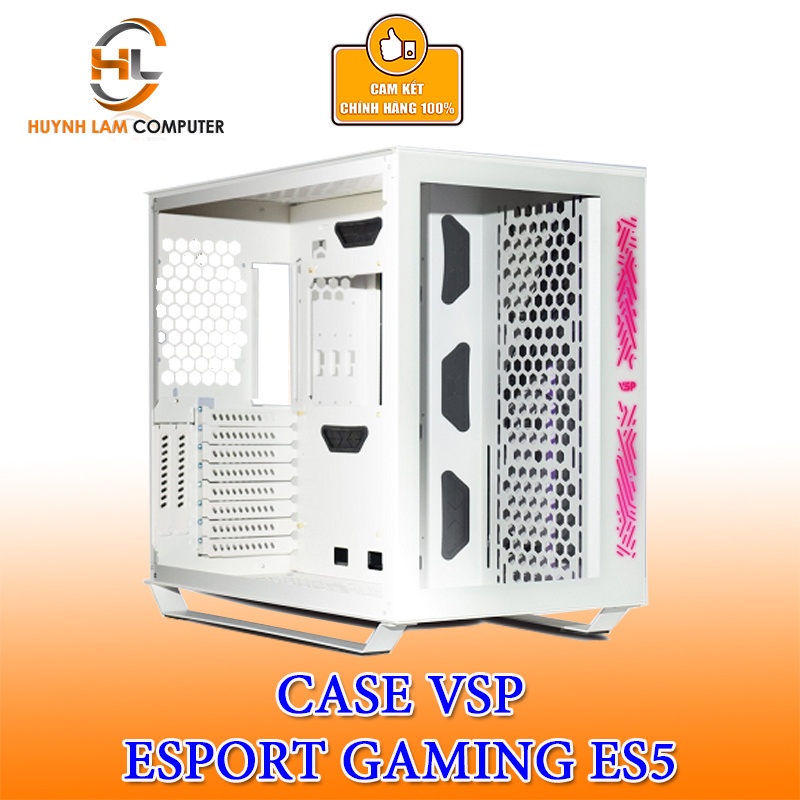 Vỏ máy tính Case VSP ES5 (ATX/MICRO-ATX/MINI-ATX)(TRẮNG)(KHÔNG FAN) Chính hãng