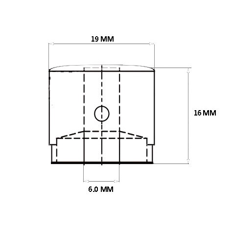 1 Nút Nhôm 16MM*19MM*6.0MM/Điều Khiển Âm Thanh Cho Bass Điện