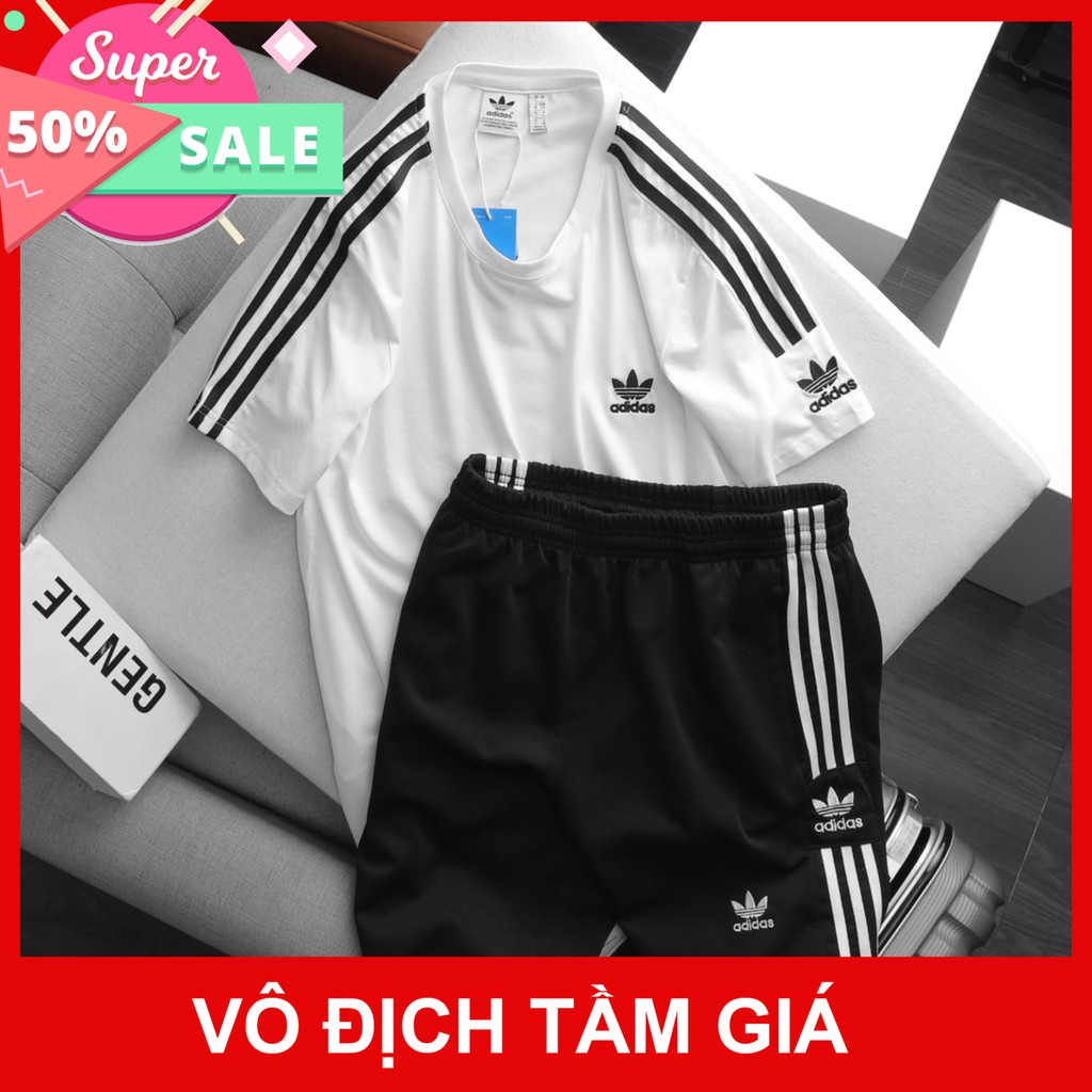 [Hàng Đẹp - FreeShip] Bộ quần áo thể thao nam thun cao cấp, bộ adidas nam mùa hè năng động