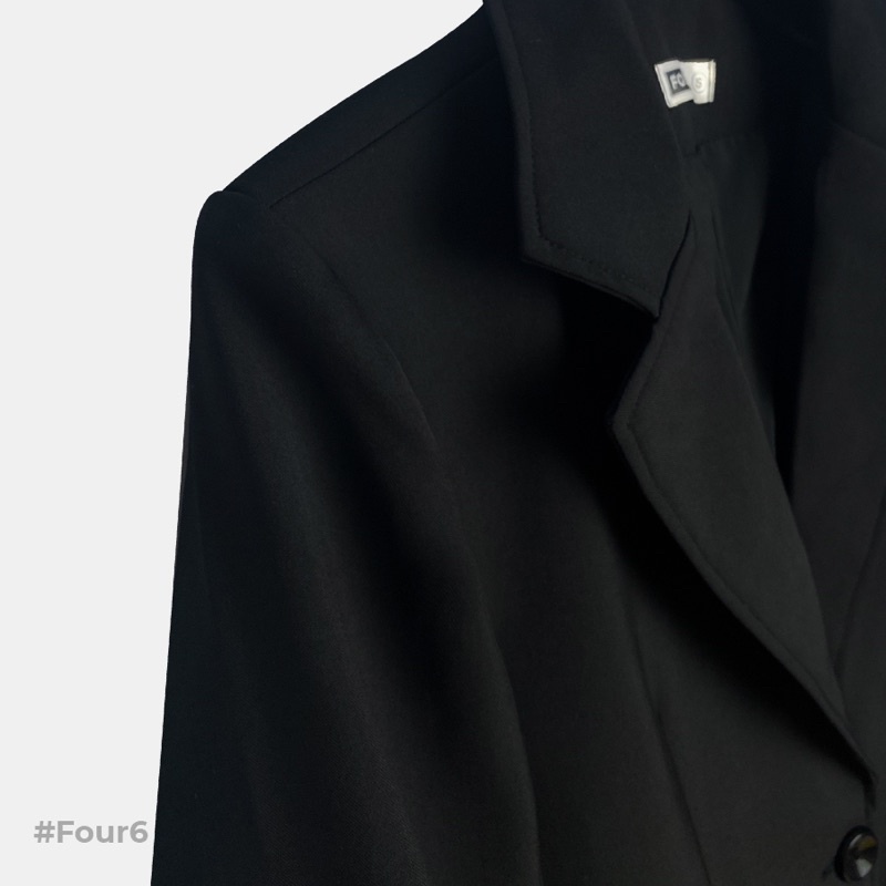 Áo blazer nữ 2 lớp 1 cúc dáng suông cao cấp