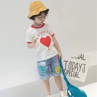 Set áo đôi mẹ con trái tim