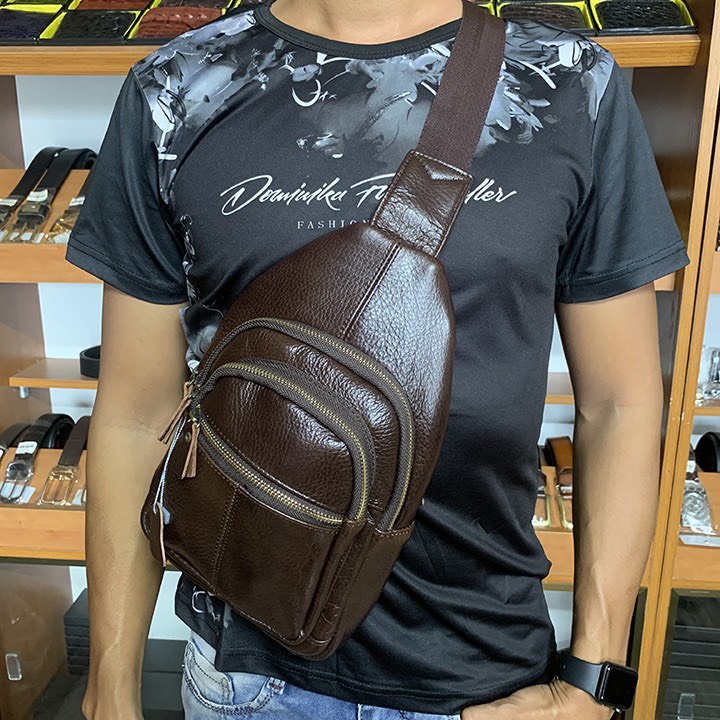 Túi đeo chéo da bò thật Da bò cao cấp CB03