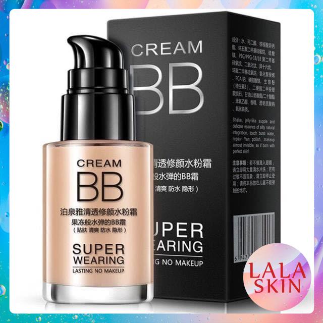 Kem Nền BB Cream Super Wearing Bioaqua che khuyết điểm siêu mỏng nhẹ Zuzu cosmetic LALA