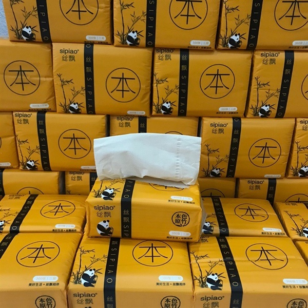 Giấy Ăn Gấu Trúc - Chính Hiệu Sipiao - hàng nội địa Trung siêu dai không chất tẩy trắng (thùng 30 gói)
