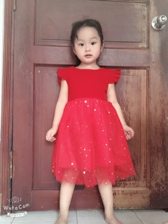 Váy công chúa lấp lánh cho bé gái