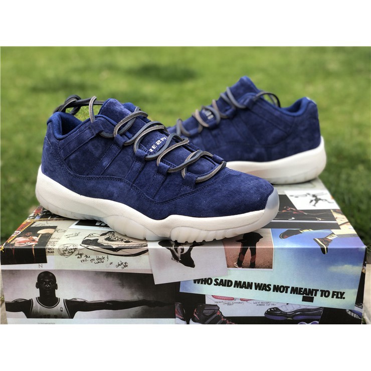 【With shoe box】Giày Nike Air Jordan 11 Xanh Dương uy tín