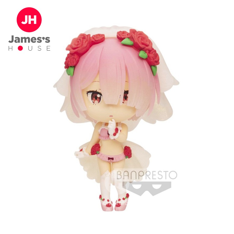 Mô Hình Figure Chính Hãng Anime Re:Zero, Ram &amp; Rem, CHIBI KYUN, BANPRESTO, Nhật Bản