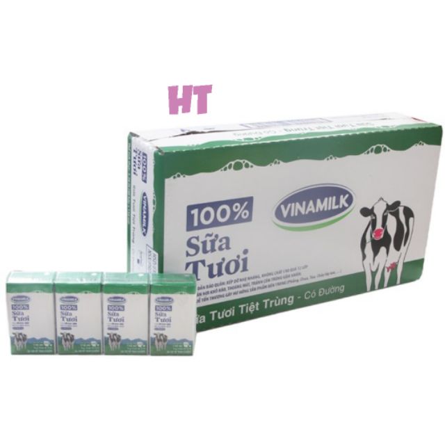 Thùng 48 hộp sữa tươi Vinamilk 100% 110ml.