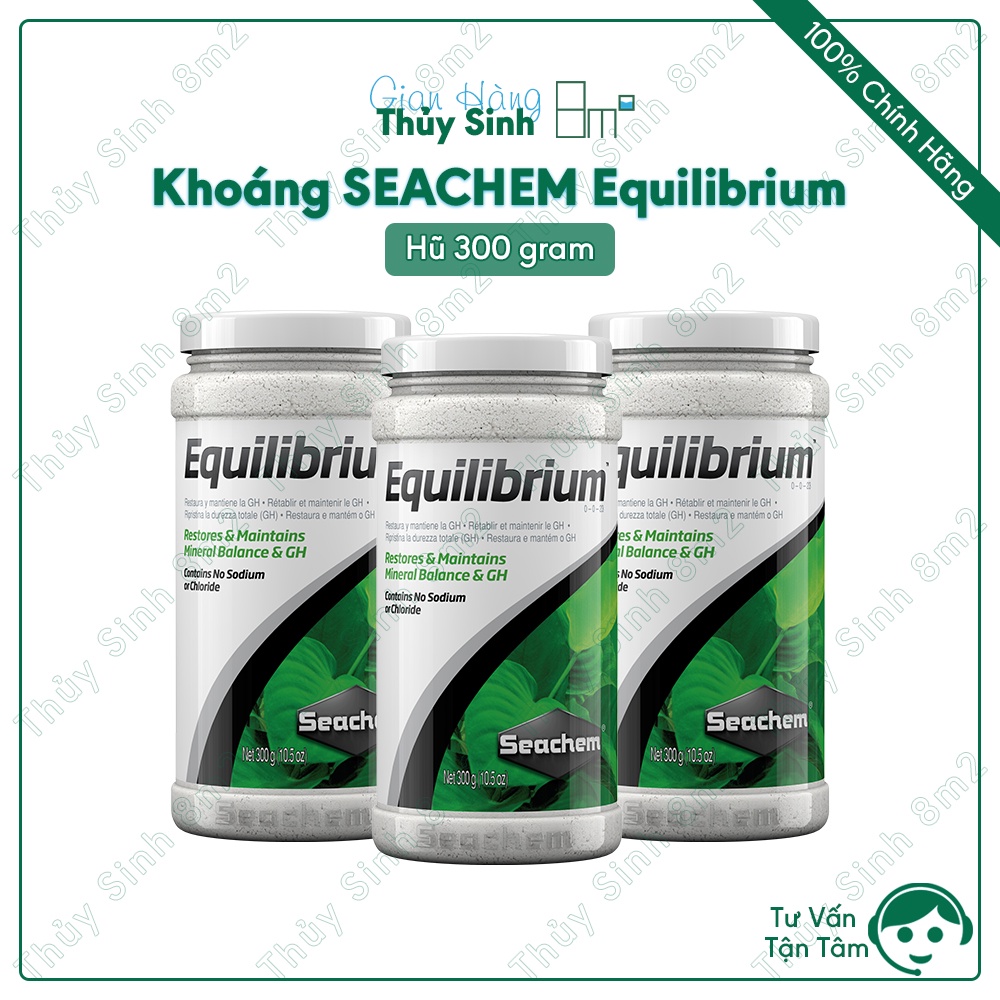 SEACHEM Equilibrium 300g - Bổ sung Khoáng (GH+) và Vi chất cần thiết, Cân bằng và Ổn định nước | 8m2
