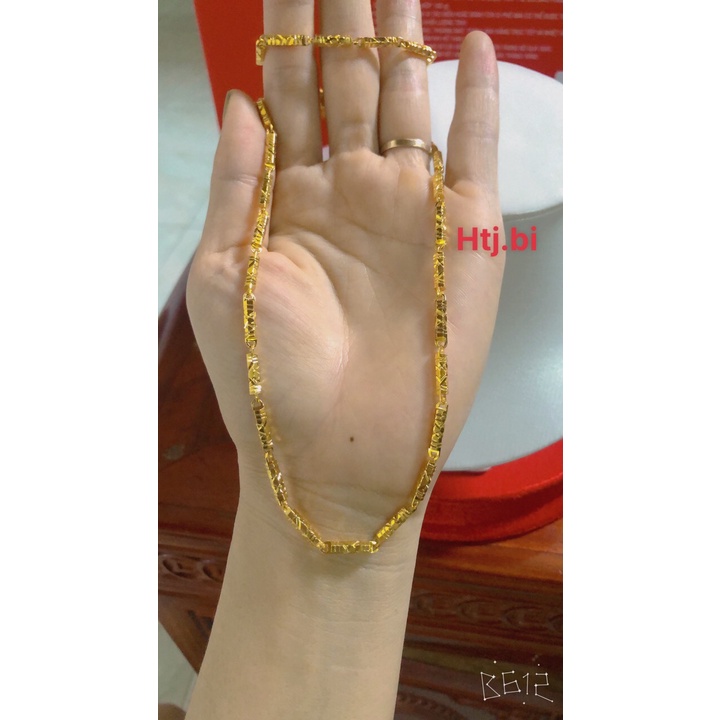 Dây chuyền nam đốt trúc mạ vàng màu 24 sáng bóng đẳng cấp htj