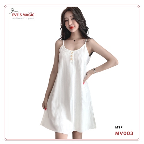 Váy ngủ nữ, váy ngủ 2 dây nữ mặc nhà màu sắc dễ thương size M/L/XL - MV003