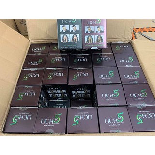 Dầu gội nhuộm phủ bạc đen tóc Lich5 (10 gói/hộp)