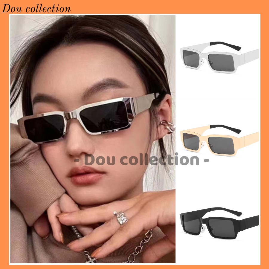 [Nowship2h] Kính Mát (Kính Râm) Cao Cấp Hình Hộp Nhỏ GọngThép Phong Cách Âu &amp; Mỹ - Carl Fitow - Mã MK023
