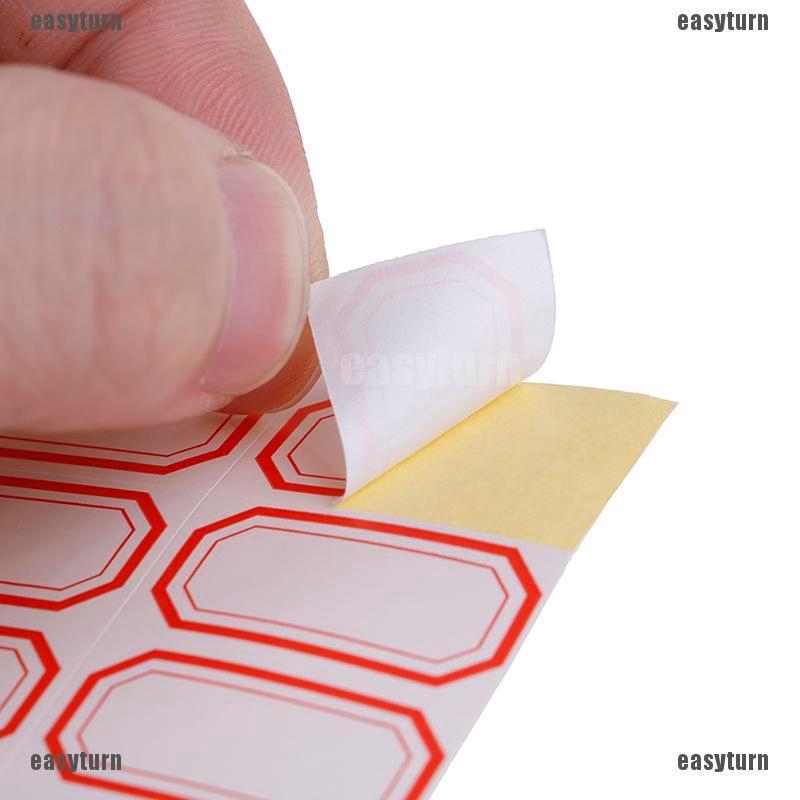 Sticker 10 Miếng dán trắng tự dính nhãn tên theo phong cách Hàn Quốc