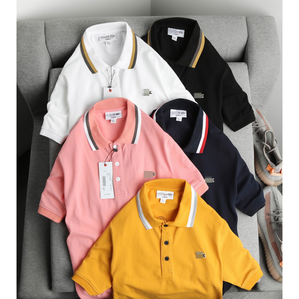 Áo polo nam LCST xuất khẩu hàng dư xịn (Form Slimfit,chất vải cotton cá sấu nhà máy,co dãn,thấm hút mồ hôi)