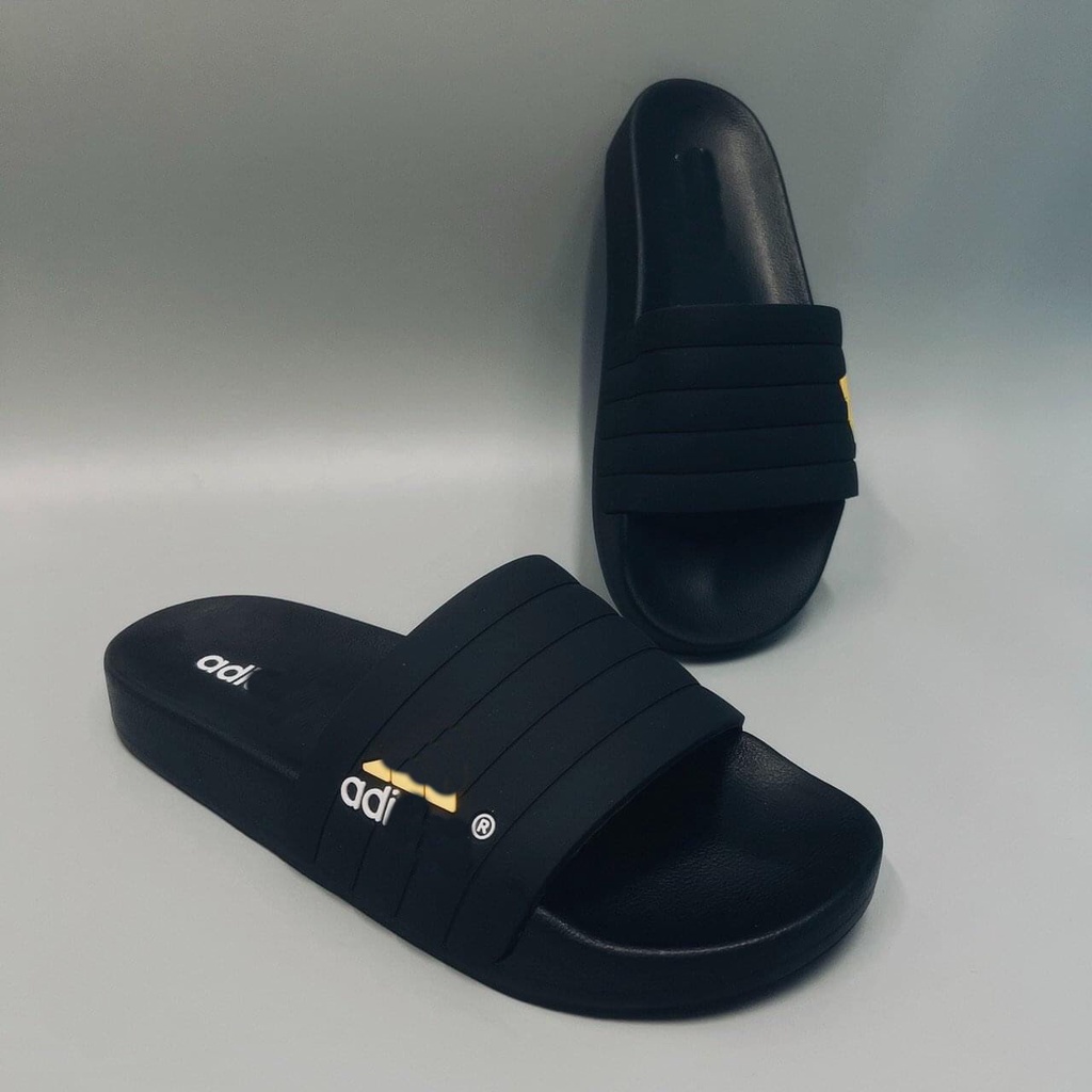 Dép quai ngang nam đế cao su đúc họa tiết logo phong cách STYLE 2022