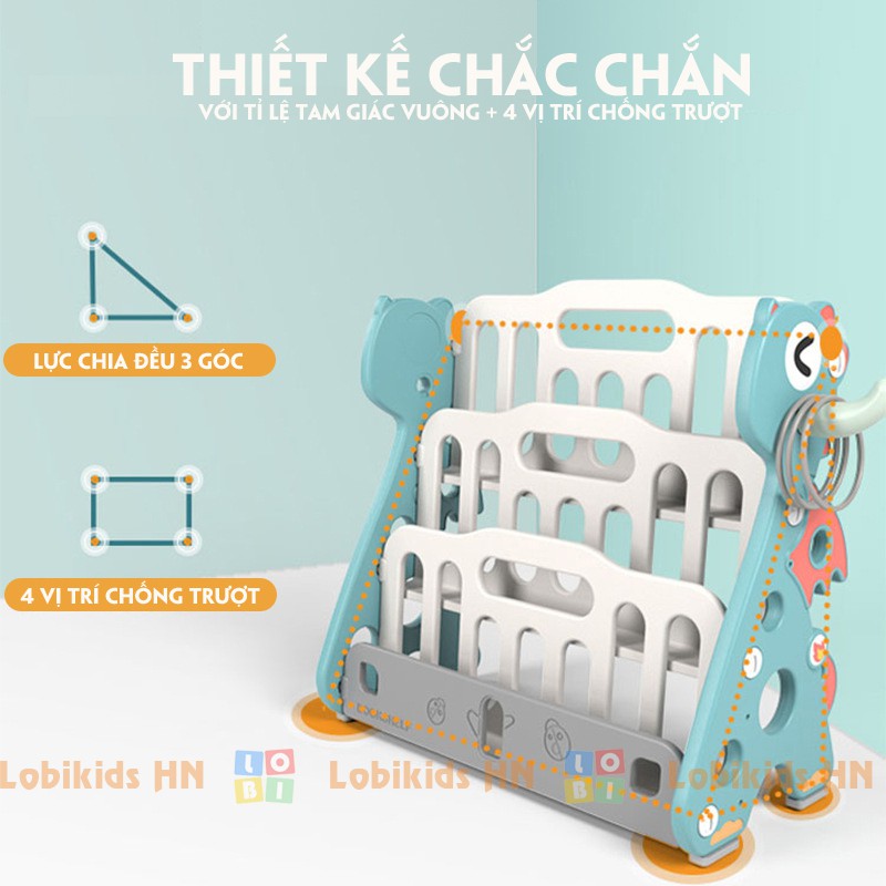 Kệ sách khủng long cho bé, giá sách thông minh nhiều tầng cho bé - Lobikids