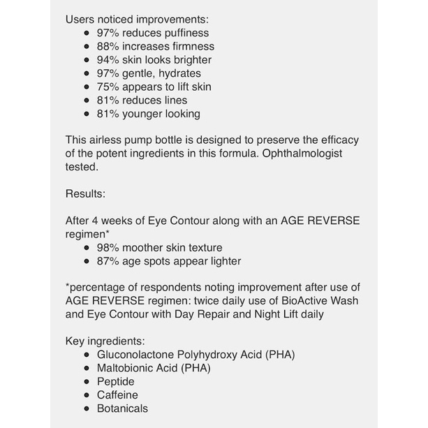 Kem dưỡng mắt Age Reverse Eye Contour 10g