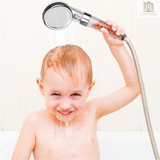 High Pressure Shower Head Water Saving Chlorine Fluoride Removal Hard Water Softener Stream Handheld Showerhead Bathroom G1/2 Shower Head Bath Handheld Shower Head Replacement