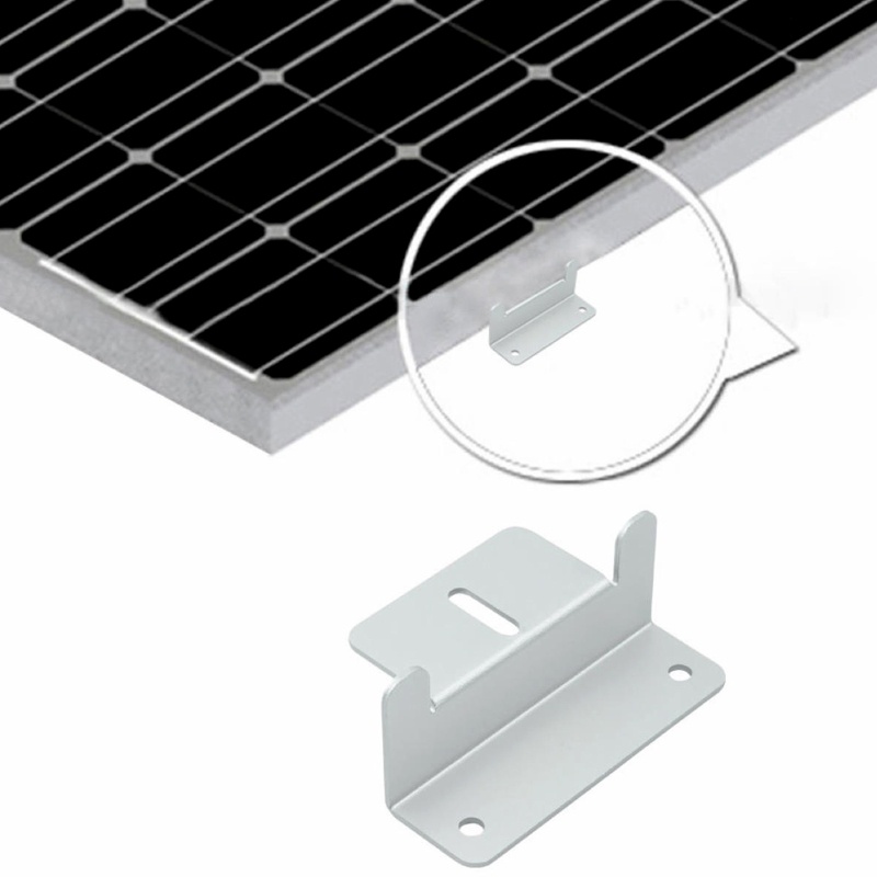 Bộ 8 Giá Đỡ Tấm Pin Năng Lượng Mặt Trời Hình Chữ Z Kèm Đai Ốc Và Bu Lông Bằng Hợp Kim Nhôm