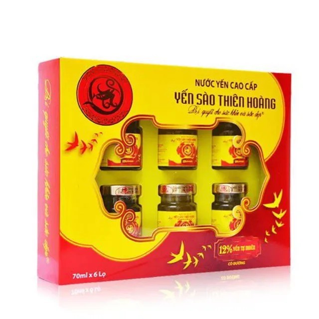 Combo 5 hộp Nước Yến Nguyên Chất Thiên Hoàng 12% (6 lọ x 70ml)
