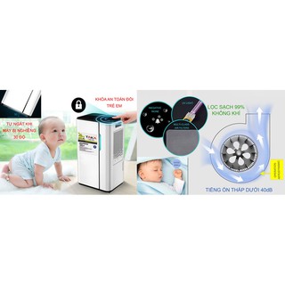 Máy lọc không khí và hút ẩm điện tử Taka TK-ED12AF