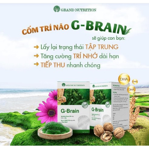 Cốm sữa tảo non G-Brain - Hỗ trợ phát triển trí não cho trẻ em Chính Hãng