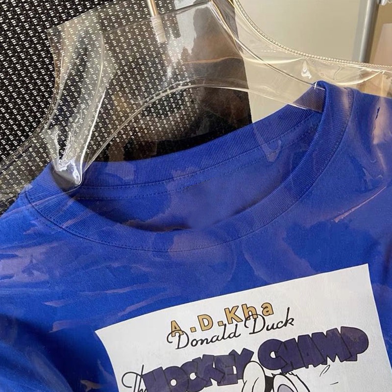 NRVP Áo thun cotton tay ngắn cổ tròn thời trang mùa hè phong cách Hàn Quốc dành cho nữ