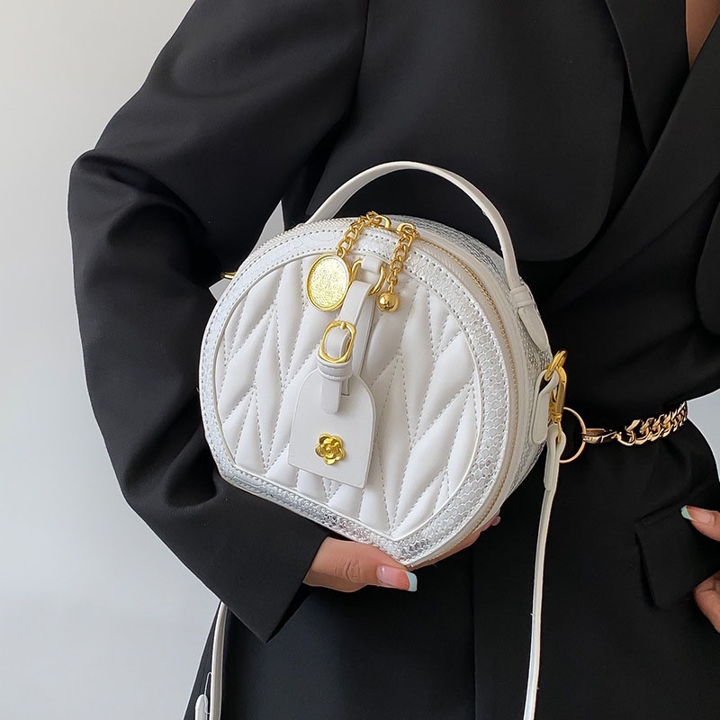 Túi Đeo Chéo Hình Tròn Nhỏ Thời Trang Cho Nữ