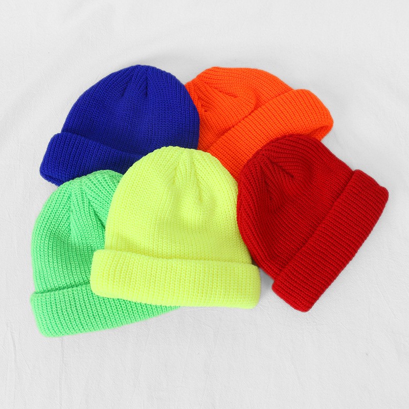 Mũ nón beanie nam nữ ngắn trơn nhiều màu chất len dày dặn; M04 - BONMIE