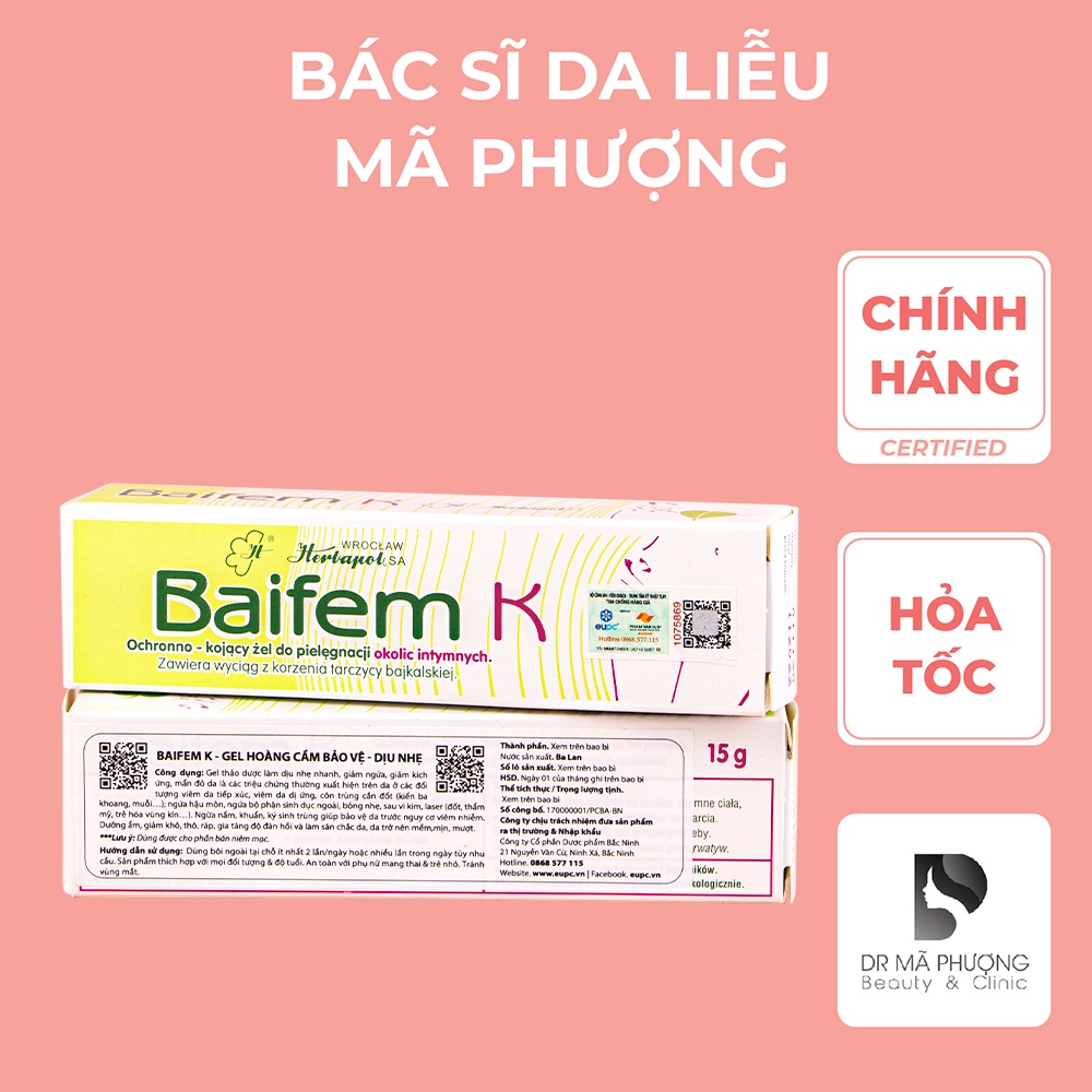 [CHÍNH HÃNG] Kem Baifem K dịu da