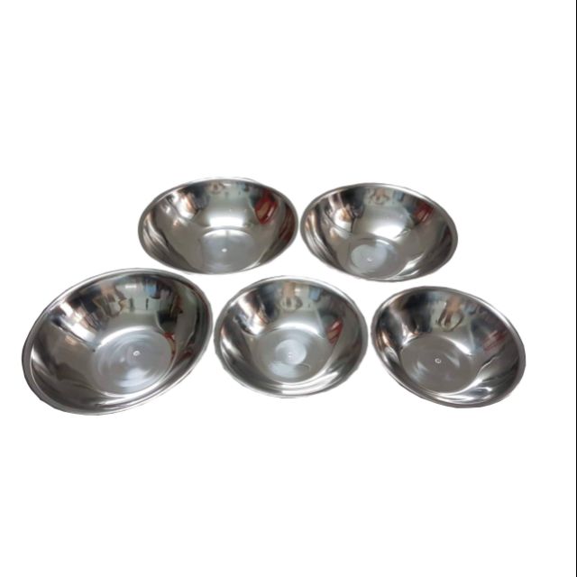 Combo 5 cái thau inox 430 ( 32cm,34cm,36cm,40cm và 45cm)