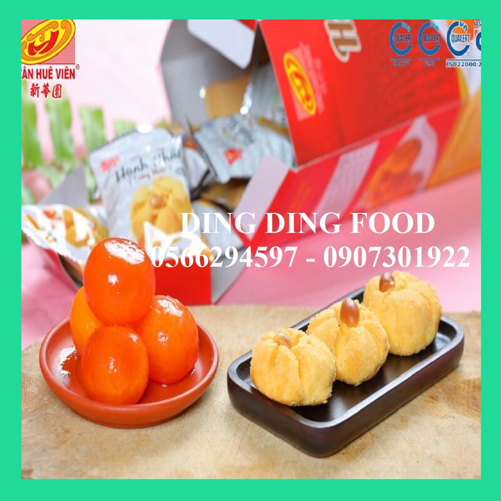 Bánh Hạnh Nhân Trứng Muối Hộp Giấy 300g Tân Huê Viên| Đặc Sản Sóc Trăng| Bánh Bột Đậu| Ăn Vặt - DING DING FOOD