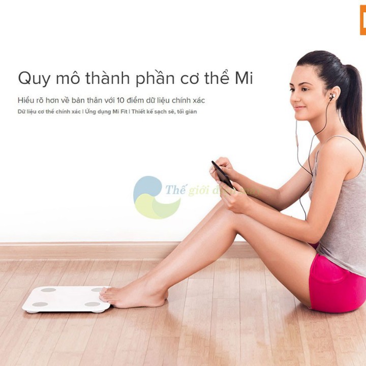 Cân điện tử thông minh Xiaomi Body Fat Scale 2 Universal , kết nối thông minh với smartphone , theo dõi sức khỏe