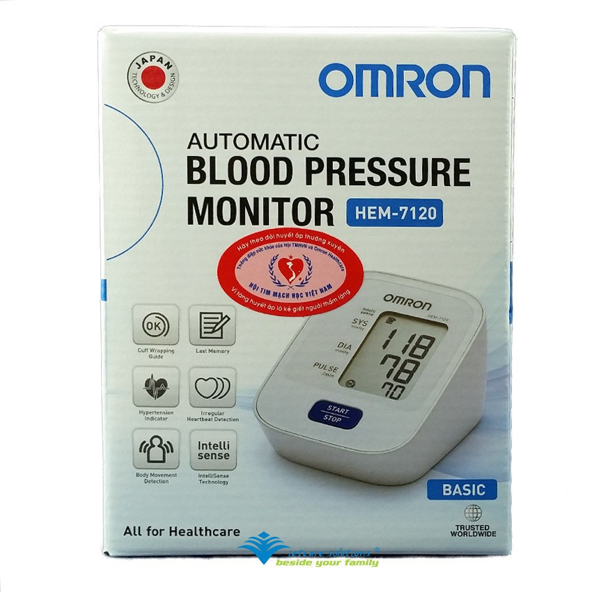 Máy đo huyết áp bắp tay tự động Omron HEM-7120