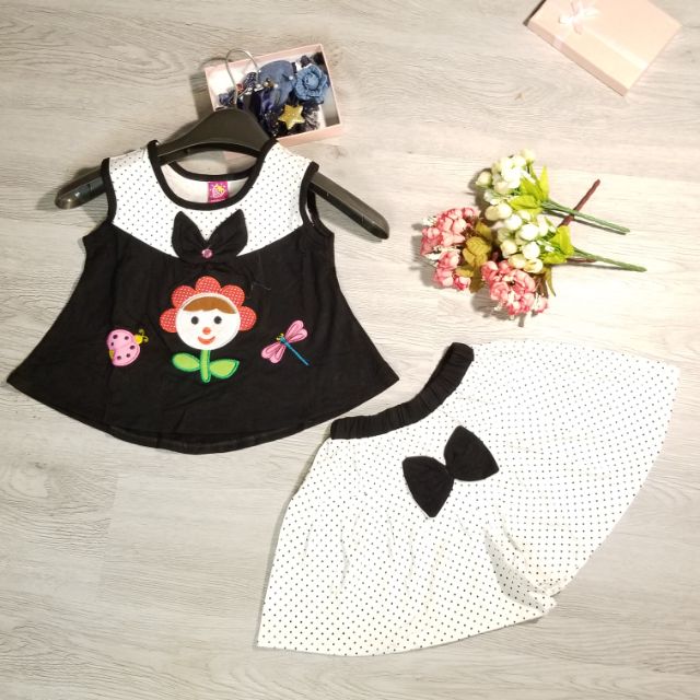 Combo 2 bộ bé gái Sun flowers dễ thương