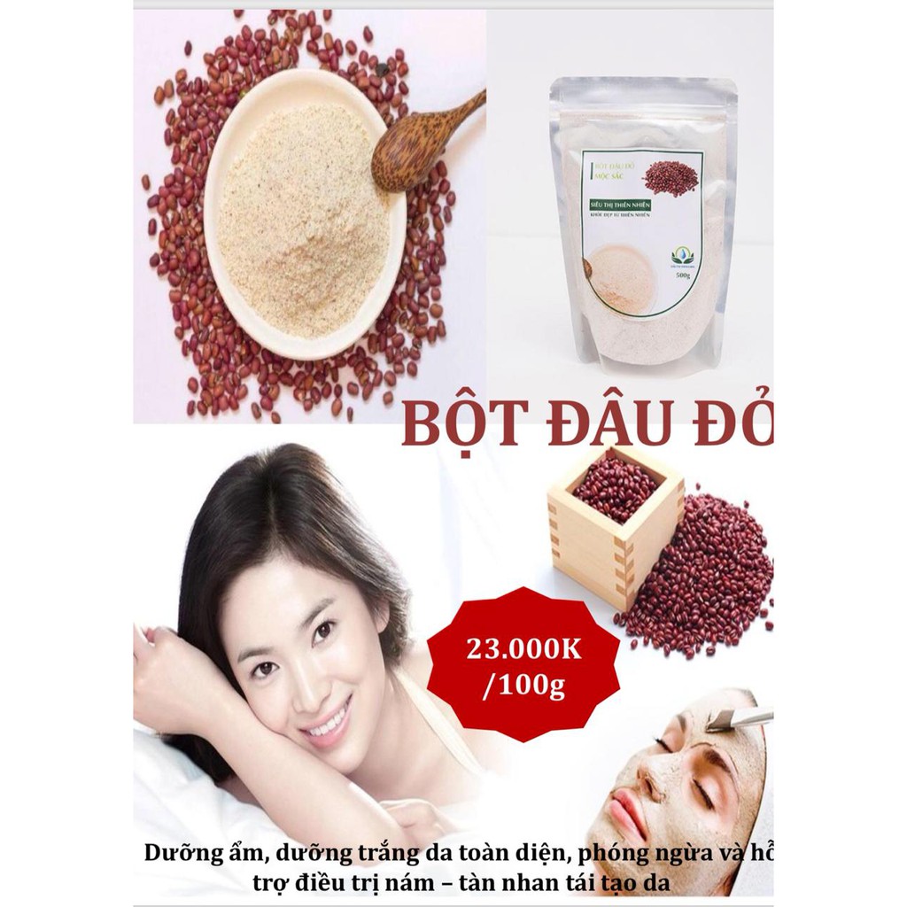 💥CHÍNH HÃNG💥Bột đắp mặt đậu đỏ- nguyên chất 100%(100gr)