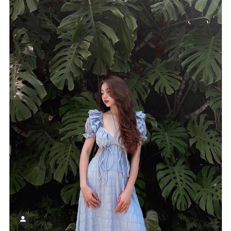 Đầm maxi cổ yếm hở eo có mút ngực sang chãnh - LinDa Dress