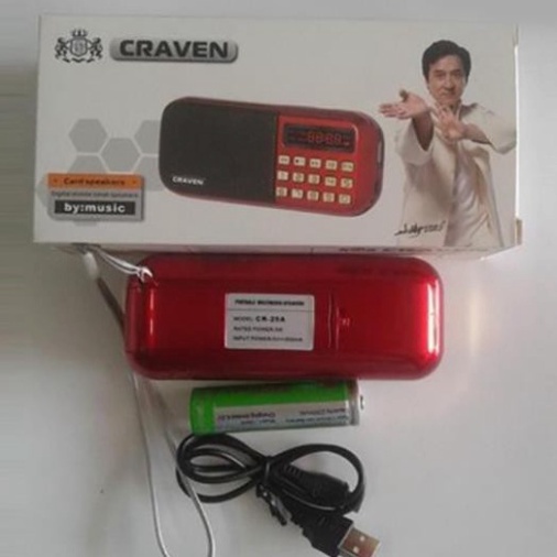 Loa đài Craven CR 25A, máy nghe nhạc đọc kinh phật dùng thẻ nhớ/USB nghe tiếng Anh cho bé