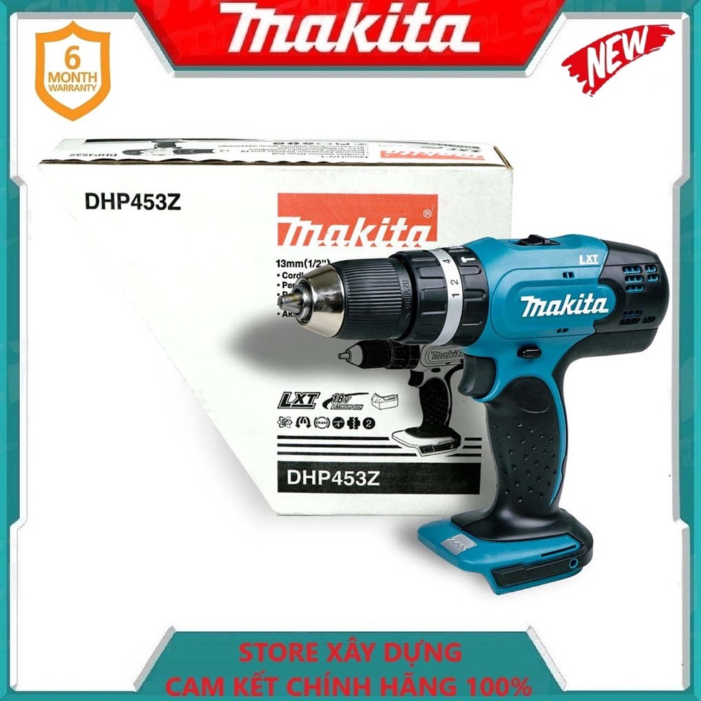 MÁY KHOAN DÙNG PIN 18V (38 NM) MAKITA DHP453Z (THÂN MÁY)- HÀNG CHÍNH HÃNG
