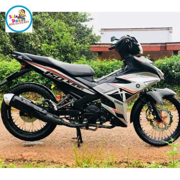 Tem rời Mx king dán xe đen bửng bạc