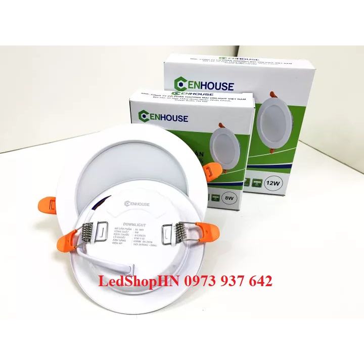 Đèn led downlight Cenhouse 8W 9W 12W 18W ánh sáng trắng bảo hành 24 tháng, đèn âm trần 9W 12W Neo